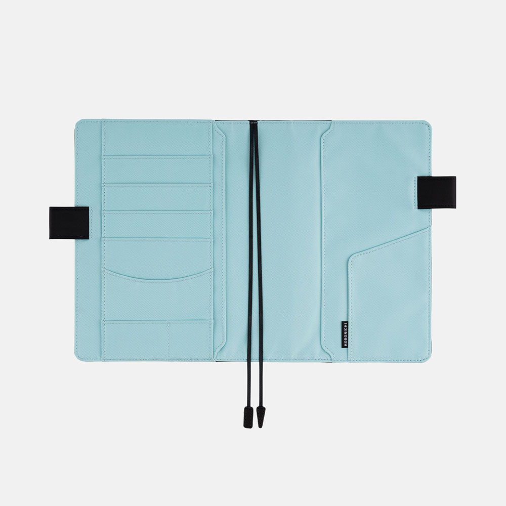 Hobonichi 2024 A5 Planner Cover [Colours: Black x Clear Blue] - The Journal Shop