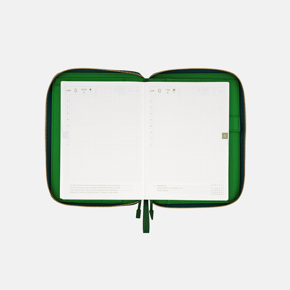 Hobonichi 2024 A5 Zipper Planner Cover [Single Colour: Velluto] - The Journal Shop