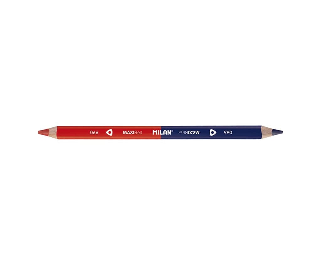 Milan Maxi Bicolour Red-Blue Triangular Pencils (12 pk) - The Journal Shop