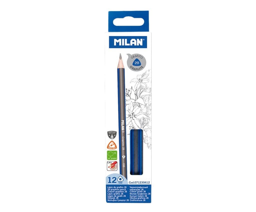 Milan 2B Graphite Triangular Pencils (12 Pencils) - The Journal Shop