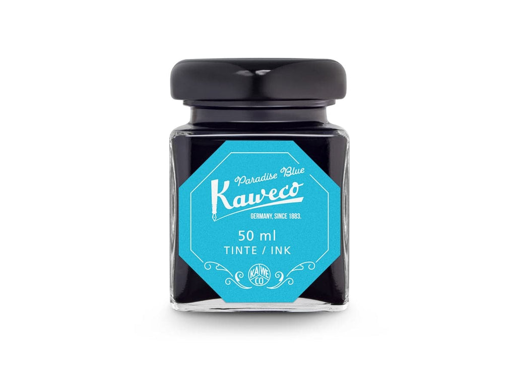 Kaweco Bottled Ink, 50ml - Paradise Blue - The Journal Shop