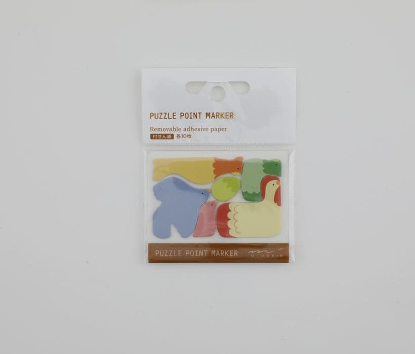 Midori Puzzle Point Marker - Bird - The Journal Shop