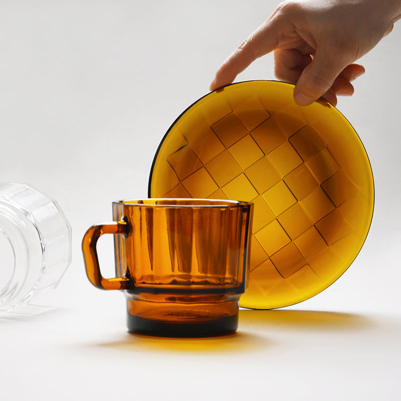 HMM W Glass Cup (Amber) - The Journal Shop
