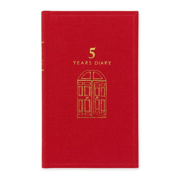 Midori 5 Year Diary - Gate Red - The Journal Shop