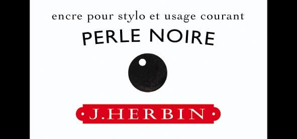 J Herbin Fountain Pen Ink Bottle -- Perle Noire : Black Pearl - The Journal Shop