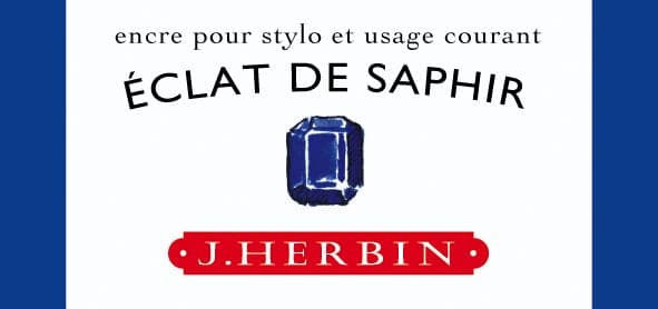 J Herbin Fountain Pen Ink Bottle -- Eclat de Saphir : Sapphire Blue - The Journal Shop