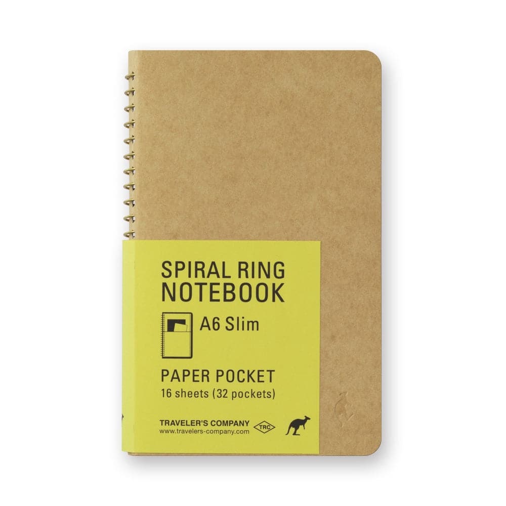 Traveler's Company Spiral Ring Notebook A6 Paper Pocket - The Journal Shop