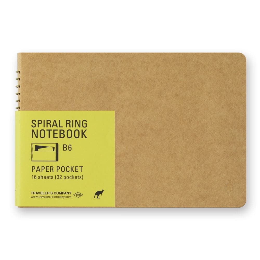 Traveler's Company Spiral Ring Notebook B6 - Paper Pocket - The Journal Shop