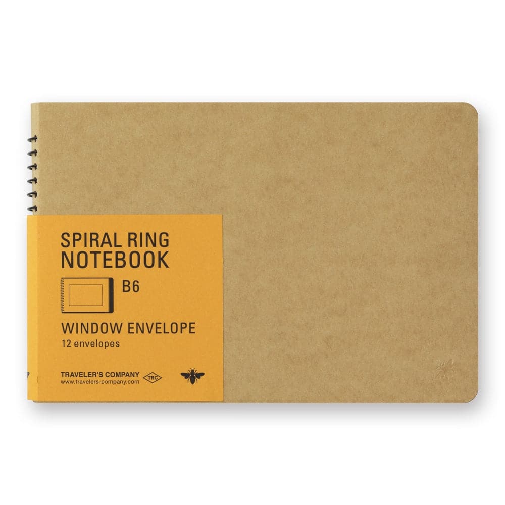 Traveler's Company Spiral Ring Notebook B6 - Window Envelopes - The Journal Shop