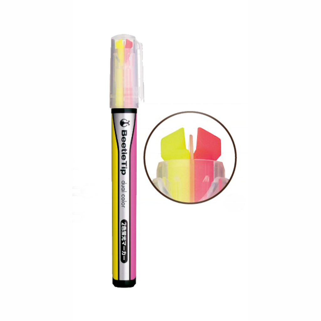 Kokuyo Beetle Tip Dual Colour Highlighter - The Journal Shop