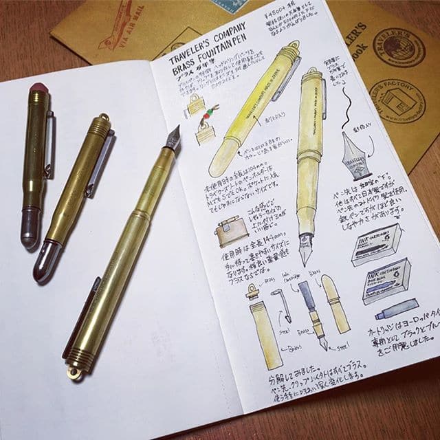 Traveler's Company BRASS Fountain Pen - The Journal Shop