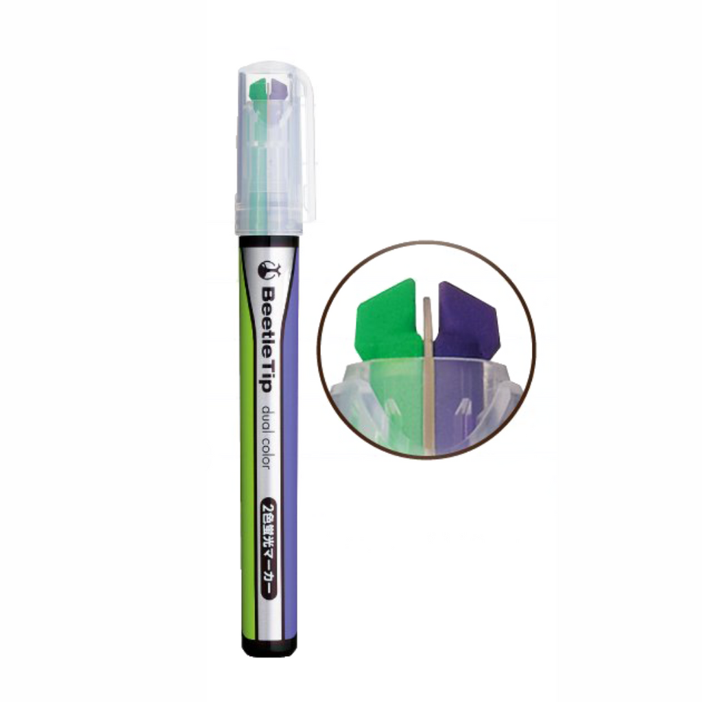 Kokuyo Beetle Tip Dual Colour Highlighter - The Journal Shop