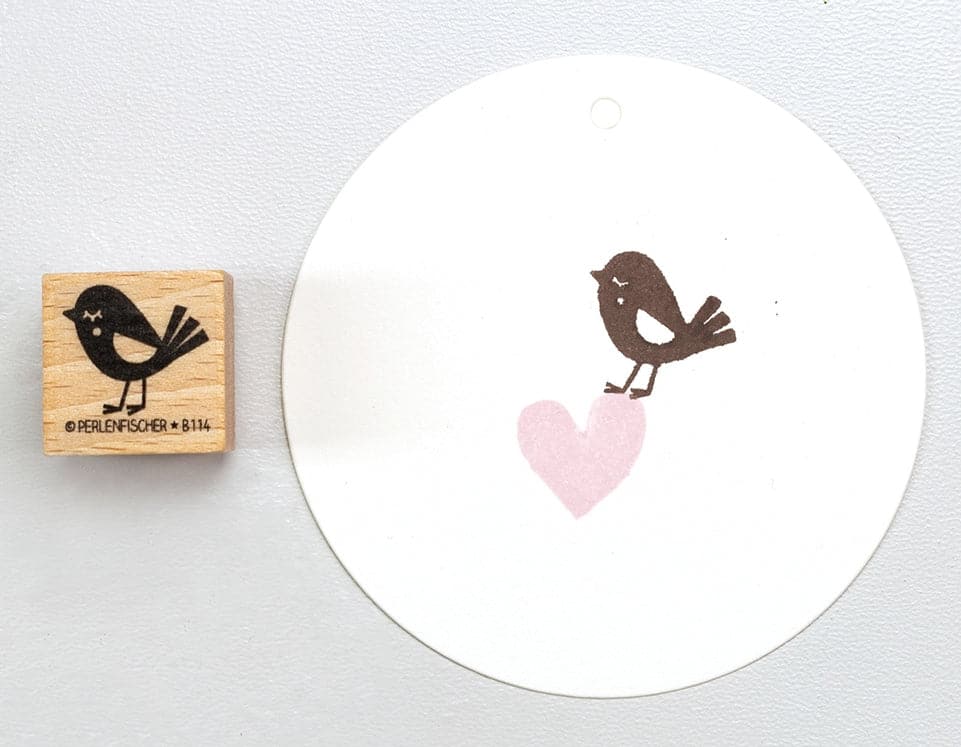 Perlenfischer Stamp - Bird with Cheeks - The Journal Shop