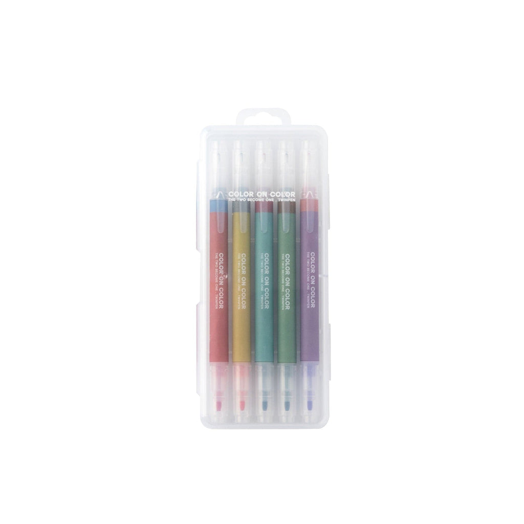 Livework Twin Plus Pens Vintage (Set of 5 Twin Tip Pens) - The Journal Shop