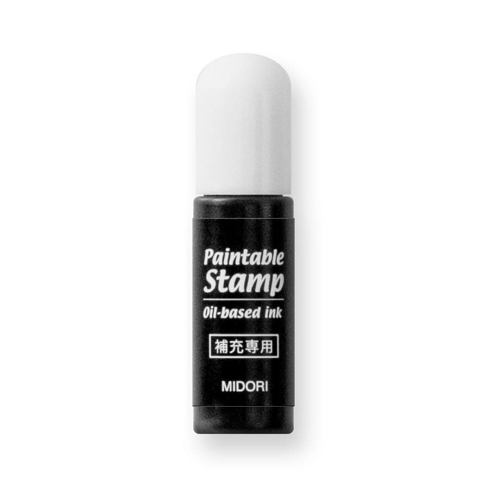 Midori Paintable Stamp Refill Ink - Black - The Journal Shop
