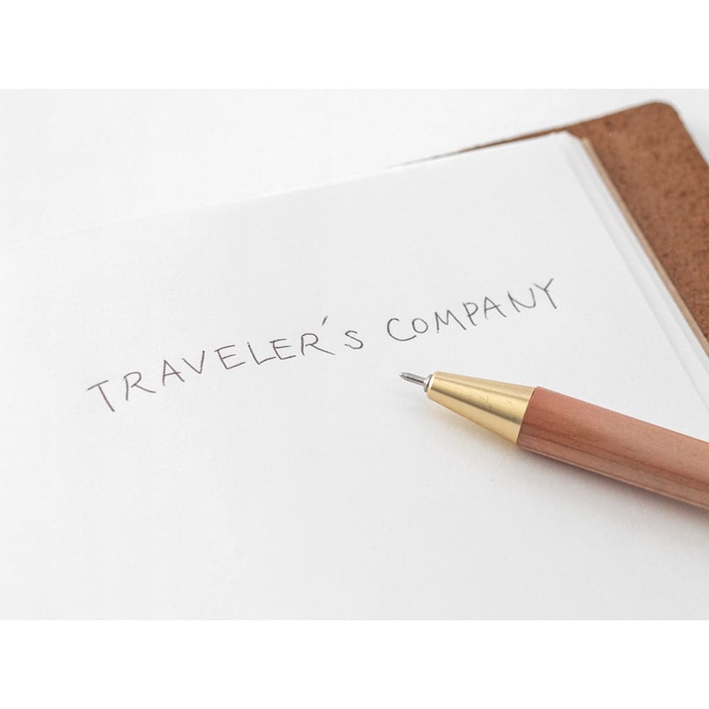 Traveler's Company Brass Ballpoint Pen Factory Green - The Journal Shop