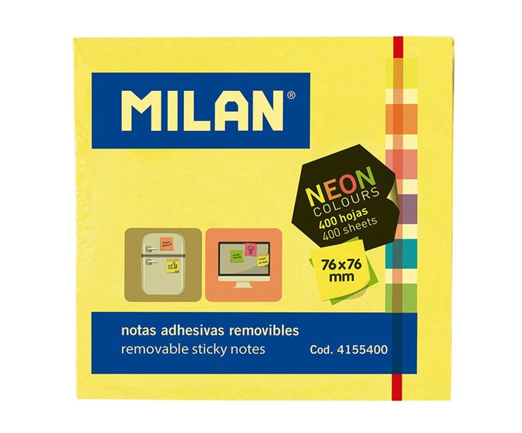 Milan Pad 400 Adhesive Notes - Neon - The Journal Shop