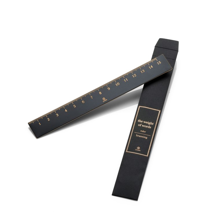 Your Ruler ystudio Ruler – Solid Brass, 15cm