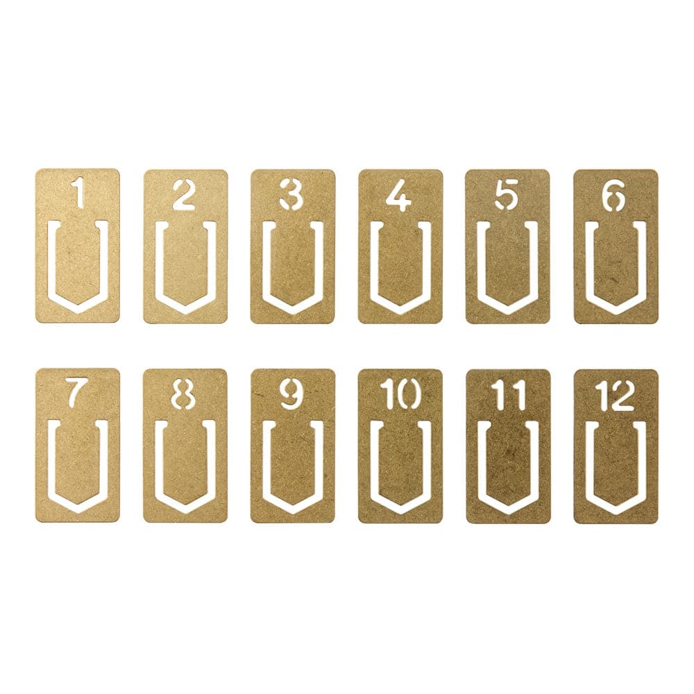 Traveler's Company BRASS Number Clips - The Journal Shop