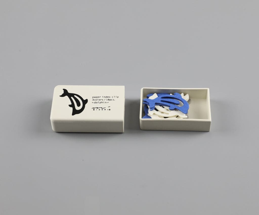 Midori Paper Index Clips -- Dolphin - The Journal Shop