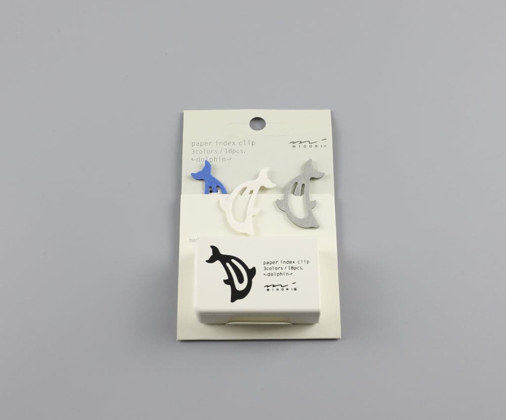Midori Paper Index Clips -- Dolphin - The Journal Shop