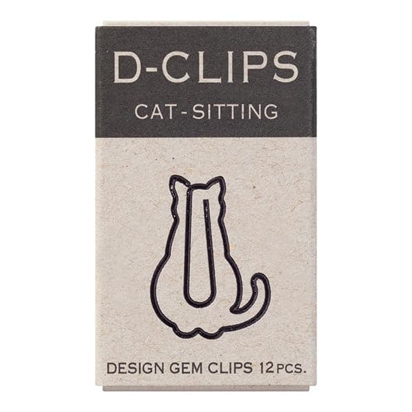 Midori D-Clips Mini -- Sitting Cat Paperclips - The Journal Shop