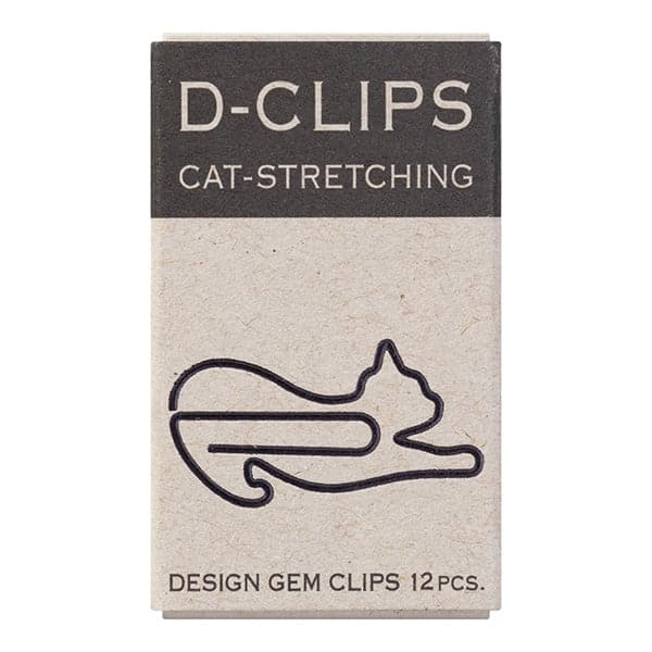 Midori D-Clips Mini -- Stretching Cat Paperclips - The Journal Shop