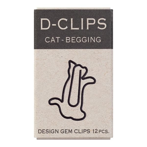 Midori D-Clips Mini - Begging Cat - The Journal Shop