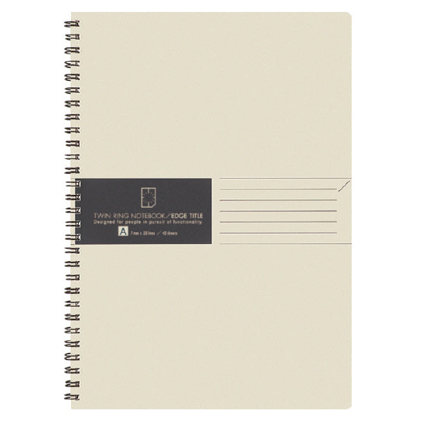 Kokuyo Twin Ring Edge Title Notebook [2 sizes] - The Journal Shop