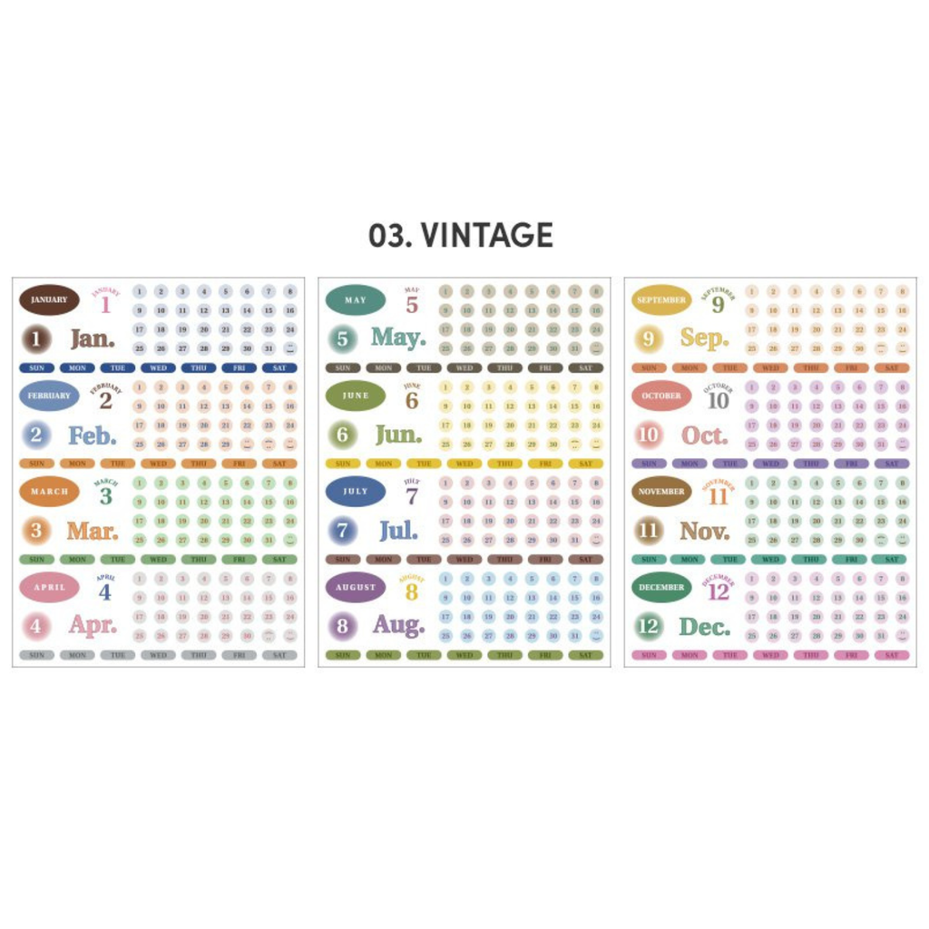Iconic Dated Planner Stickers - The Journal Shop