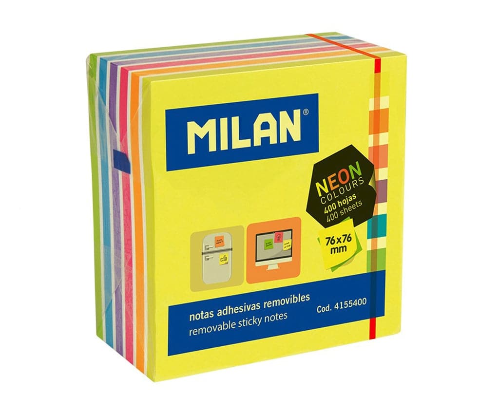 Milan Pad 400 Adhesive Notes - Neon - The Journal Shop