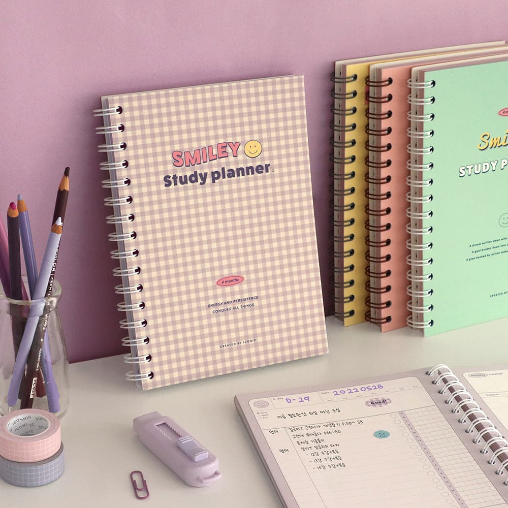 Iconic Study Planner SMILEY [4 Months] - The Journal Shop