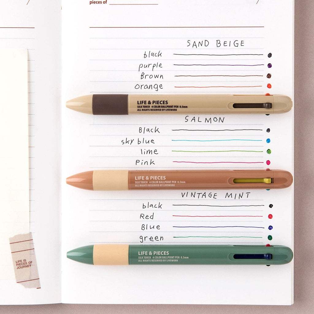 Livework LIFE & PIECES 4-Colour Ballpoint Pen - The Journal Shop