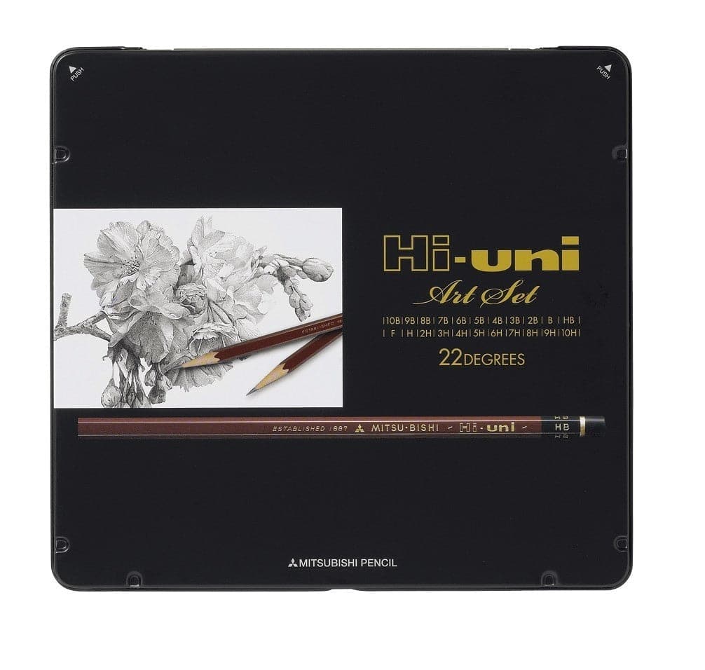 Mitsubishi Hi-Uni Pencil Art Set 22 Degrees (22 Pencils) - The Journal Shop