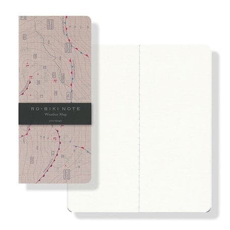 Yamamoto Paper RO-BIKI NOTE Weather Map Plain Notebook - The Journal Shop