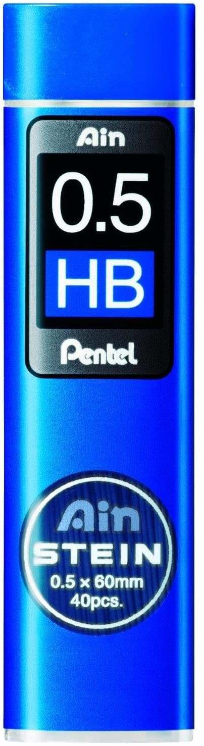 Pentel Ain Stein - Ricariche Per Matita Automatica, 0.7 Mm, Durezza B, Confezione Da 12 Pezzi