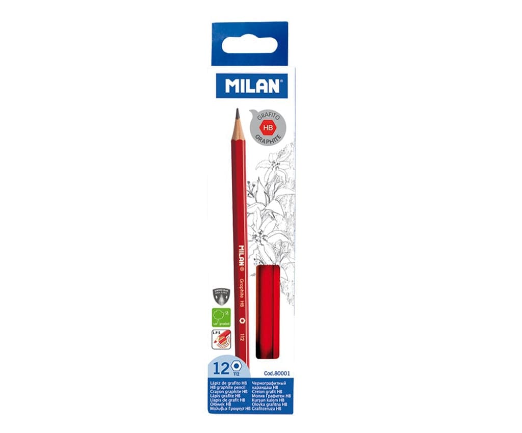 Milan HB Graphite Pencils Pack of 12 - The Journal Shop
