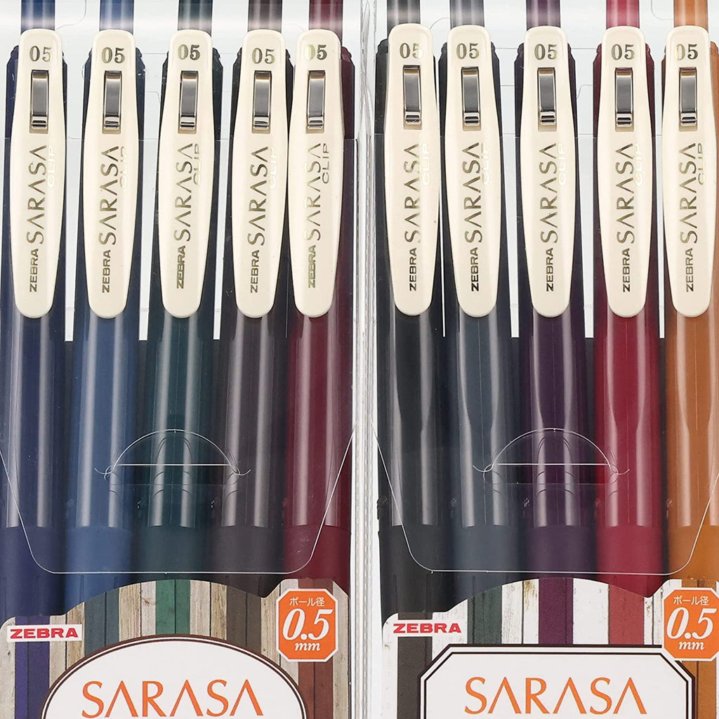 Zebra Sarasa Ballpoint Vintage Colours - Set of 5 - The Journal Shop