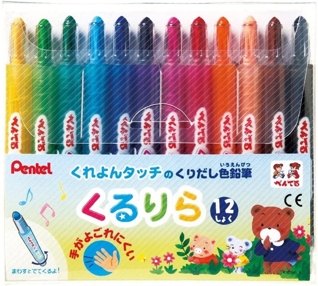 Pentel Kurikura Mechanical Crayons [12 crayons] - The Journal Shop