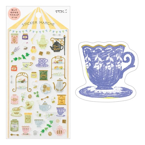 Midori Sticker 2372 Marché Tea - The Journal Shop