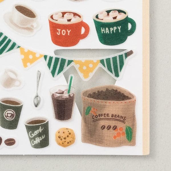 Midori Sticker 2379 Marché Coffee - The Journal Shop