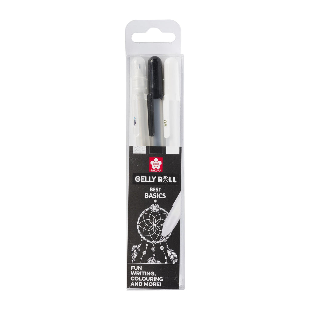 Sakura Gelly Roll Mixed Set - Clear, Black, White - The Journal Shop