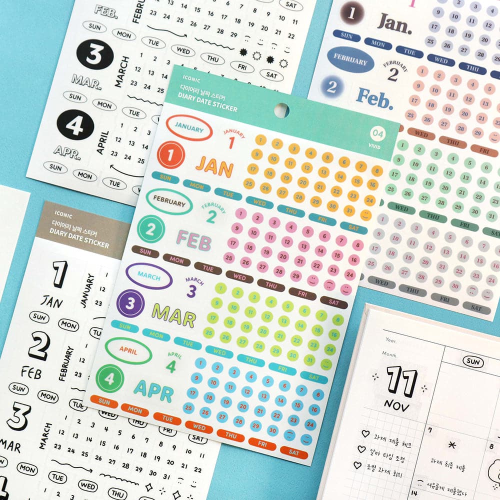 Iconic Dated Planner Stickers - The Journal Shop
