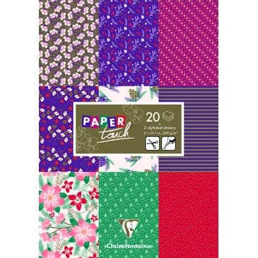 Clairefontaine Paper Touch- printed sheets- Hiver Floral - The Journal Shop