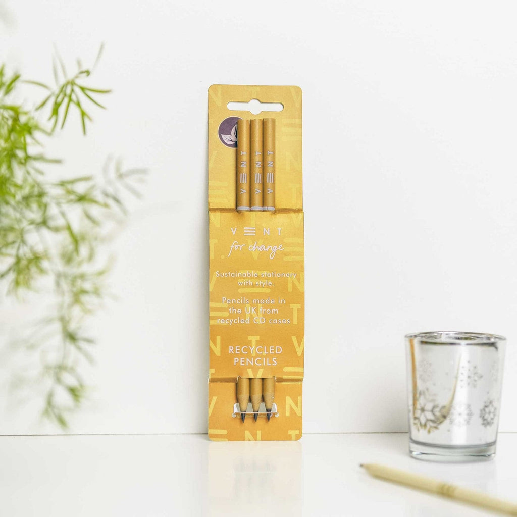 VENT for Change Make a Mark Recycled Pencils (Pack of 3) - The Journal Shop