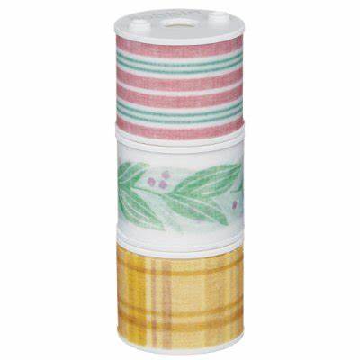 Kokuyo Bobbin 'Washi' Masking Tape Embroidery [3 rolls] - The Journal Shop