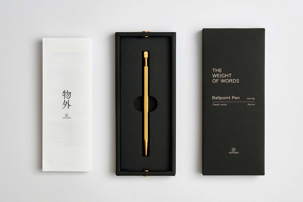 Ystudio Brass Ballpoint Pen [Spring Mechanism] - The Journal Shop