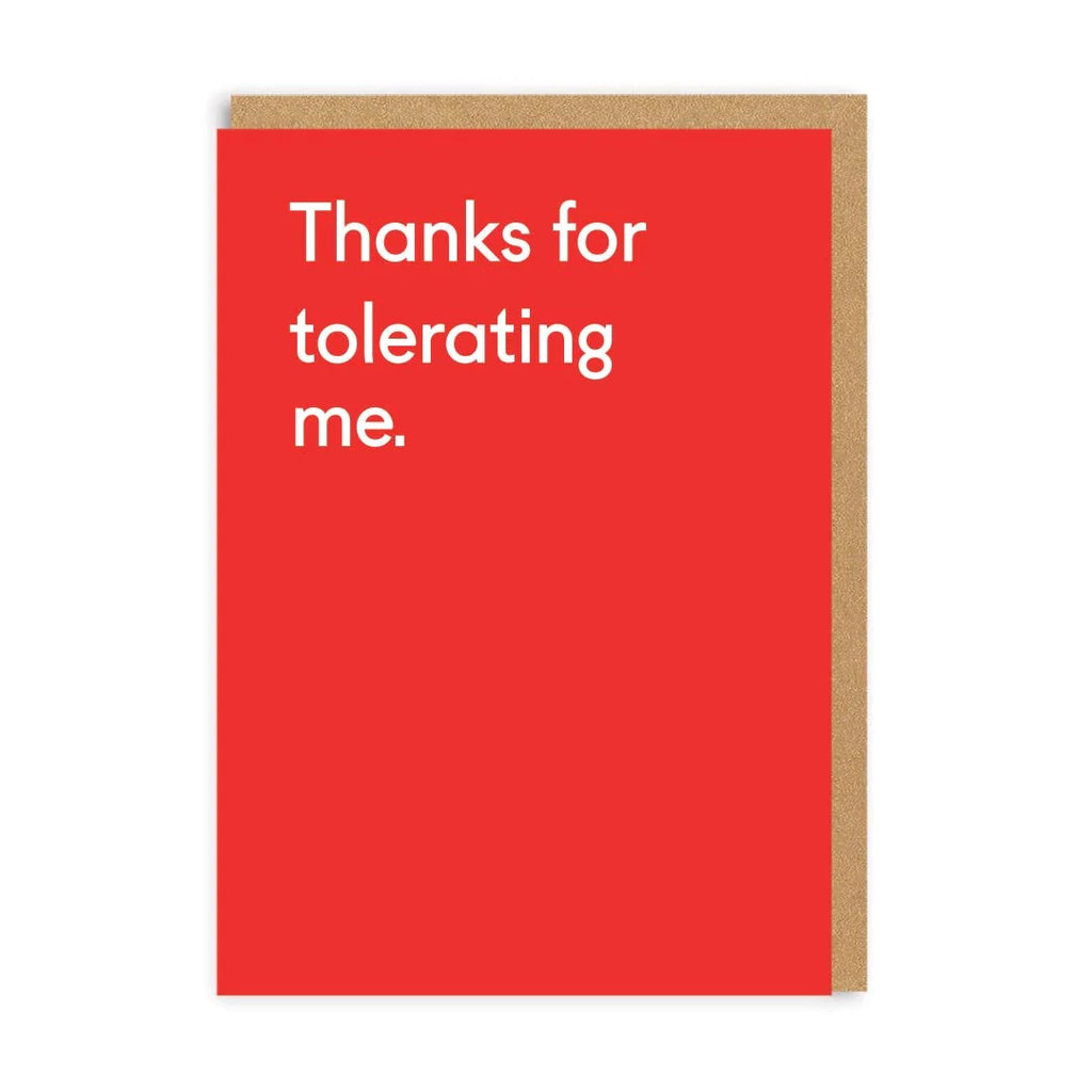 Ohh Deer Thanks For Tolerating Me Greeting Card - The Journal Shop