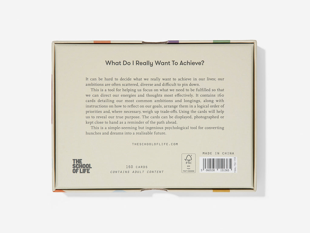 The School of Life 'What Do I Really Want To Achieve?' Suggestion Cards - The Journal Shop