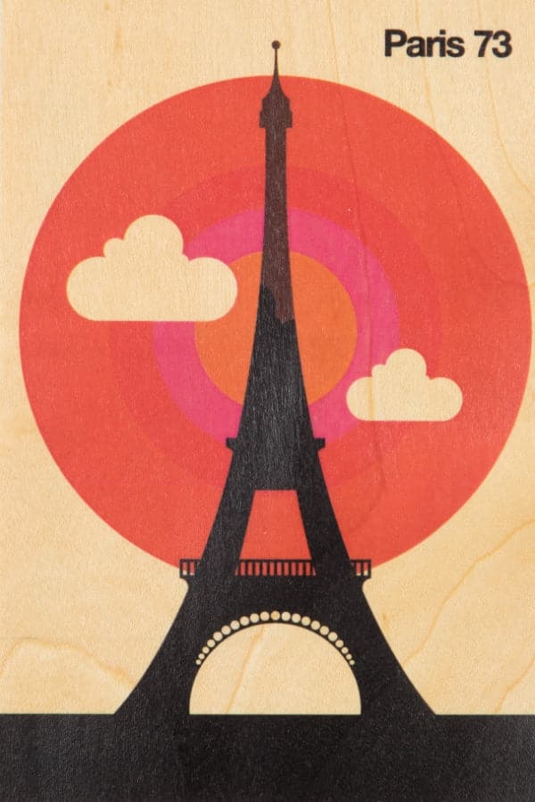 WOODHI Wooden Postcard - Paris 73 - The Journal Shop